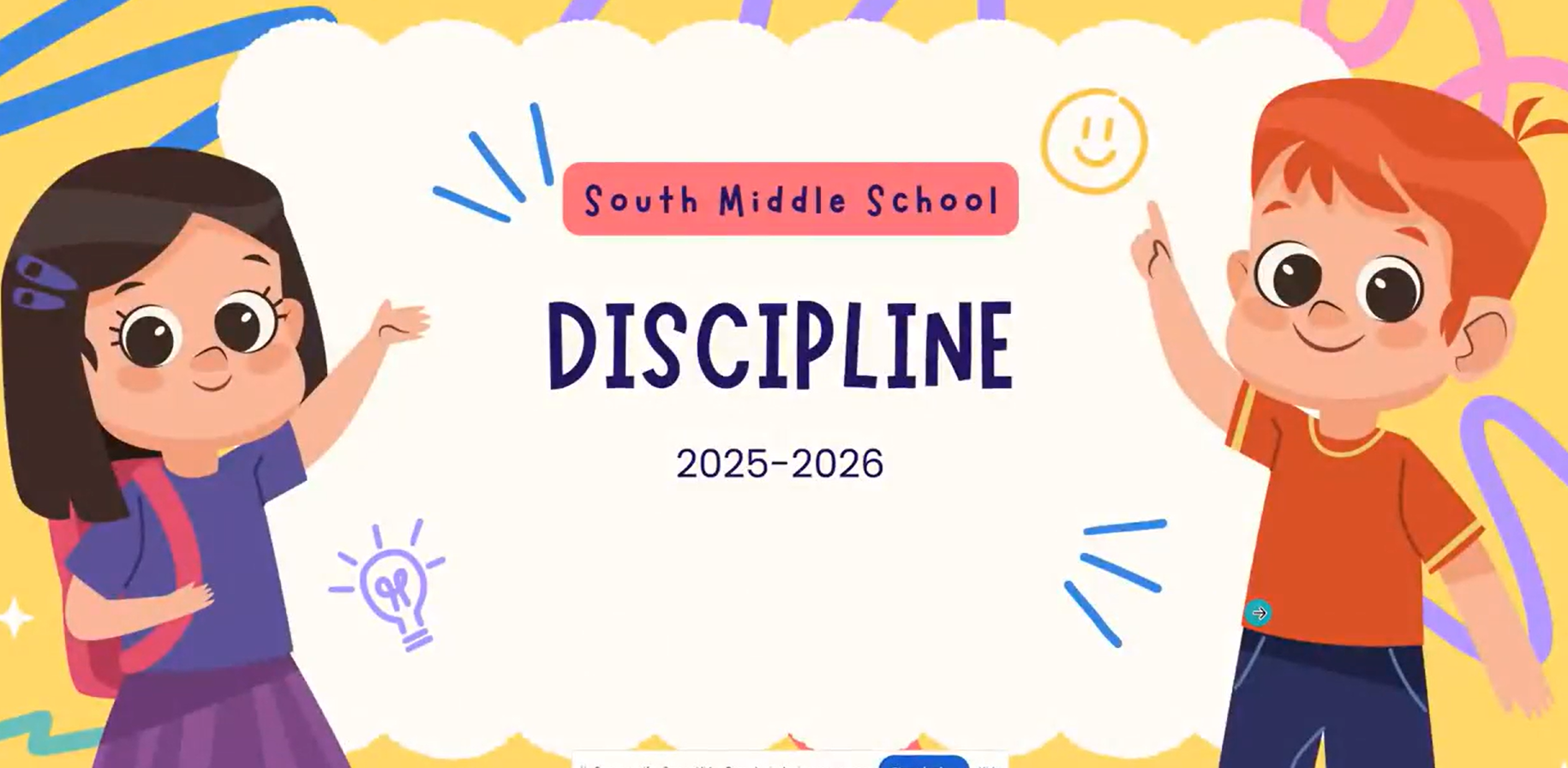 Kids holding discipline sign for 2025-2026 