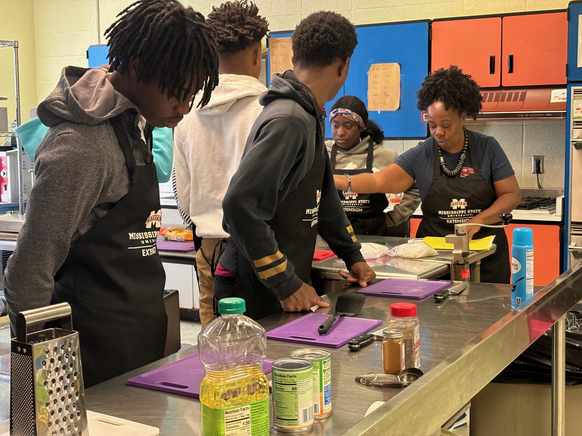 Mississippi State Extension agent Silvia Moody hosted a one hour Happy Healthy Food Workshop for Culinary Arts and Early Childhood Education! Healthy Habits! Making the right Food Choices!