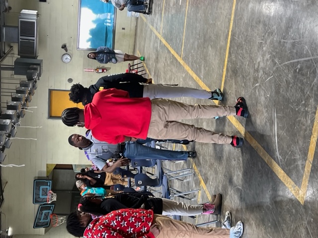 Students  receive valuable information about safety precautions on Prom Night.