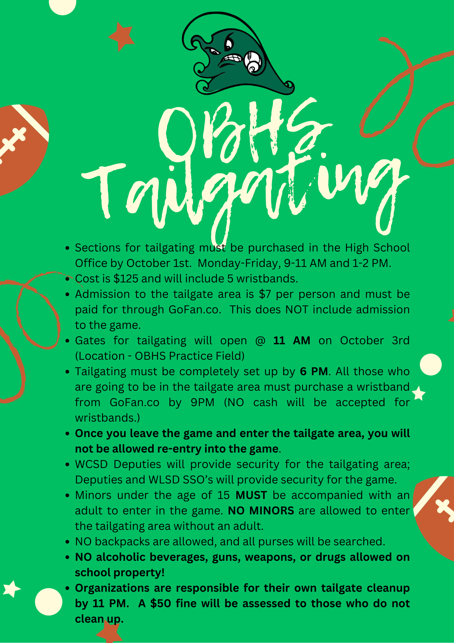 Homecoming tailgating Flyer