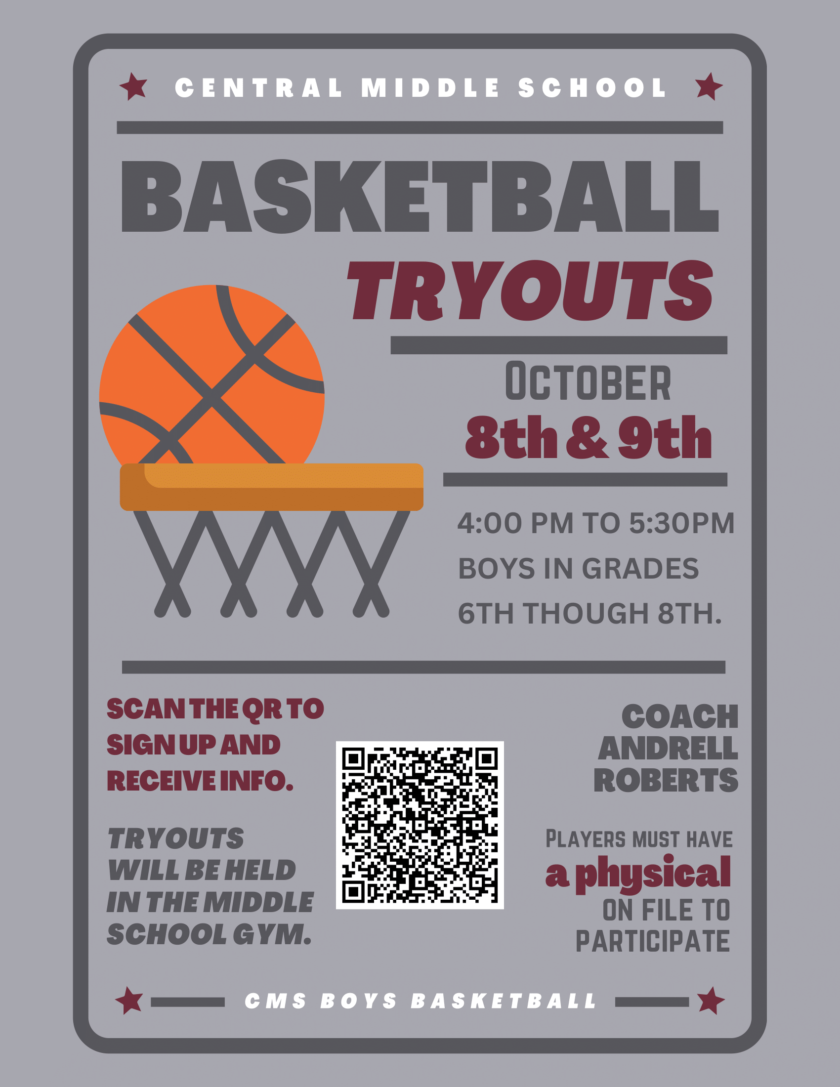 basketball tryout info