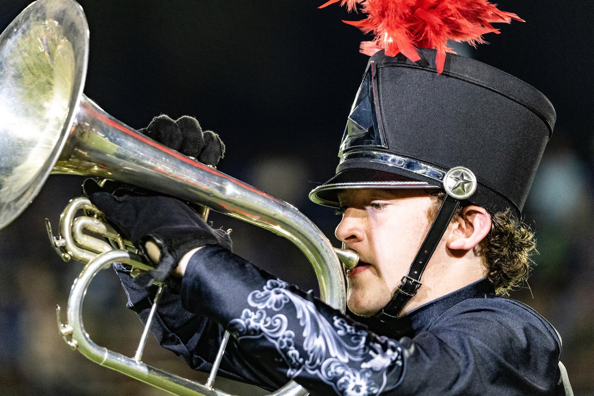 Ingram Tom Moore High School marching band performance in the Bandera game.