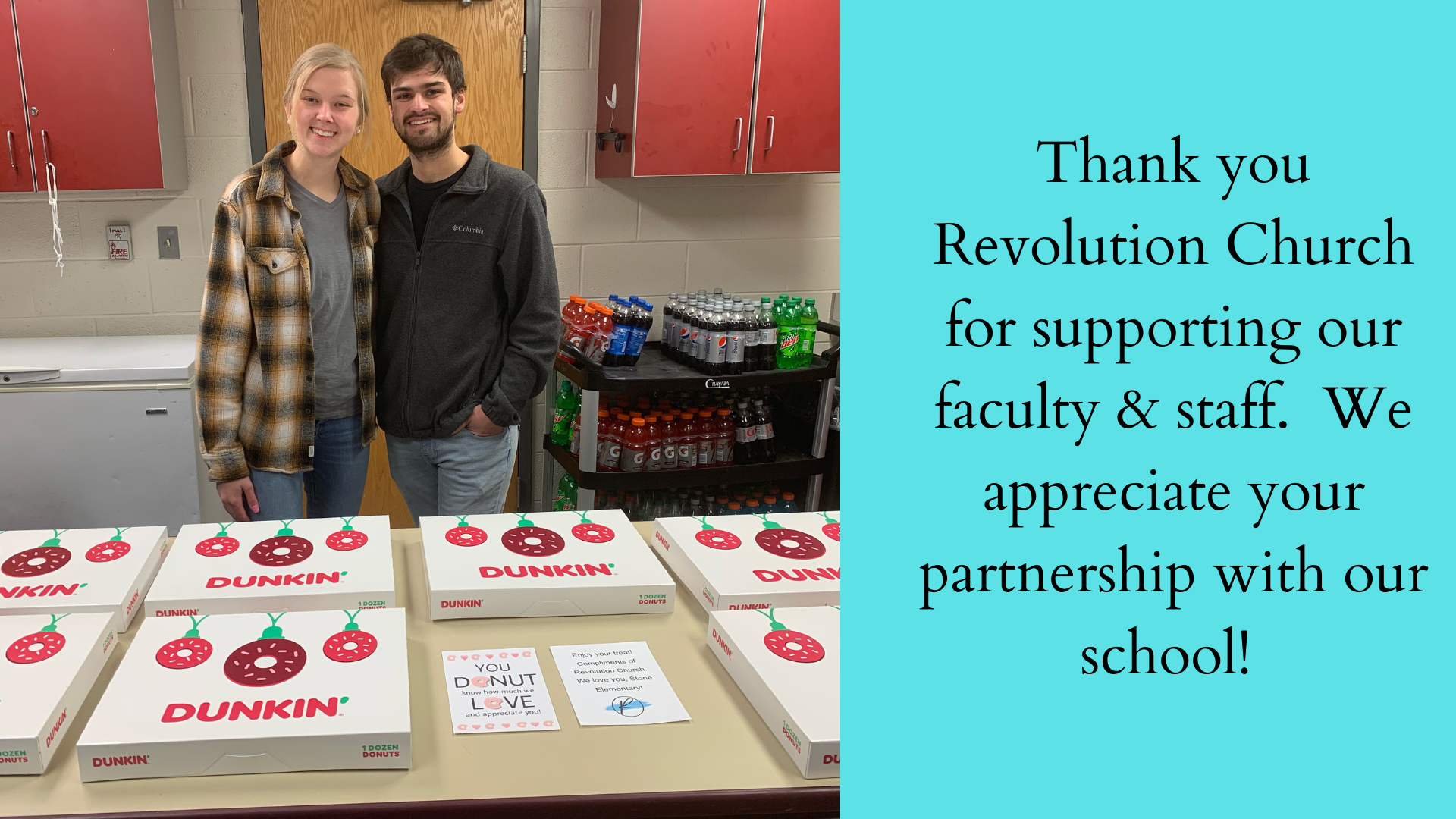 Revolution Church provides donuts to faculty and staff 