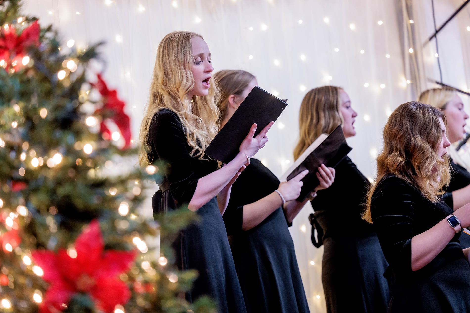 Girls Singing at the Festival of Lessons and Carols
