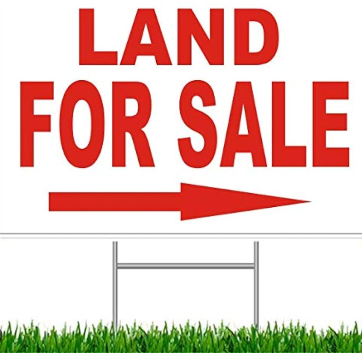 Land for sale with arrow