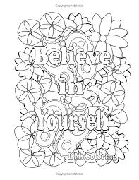 Believe in Yourself-Coloring page
