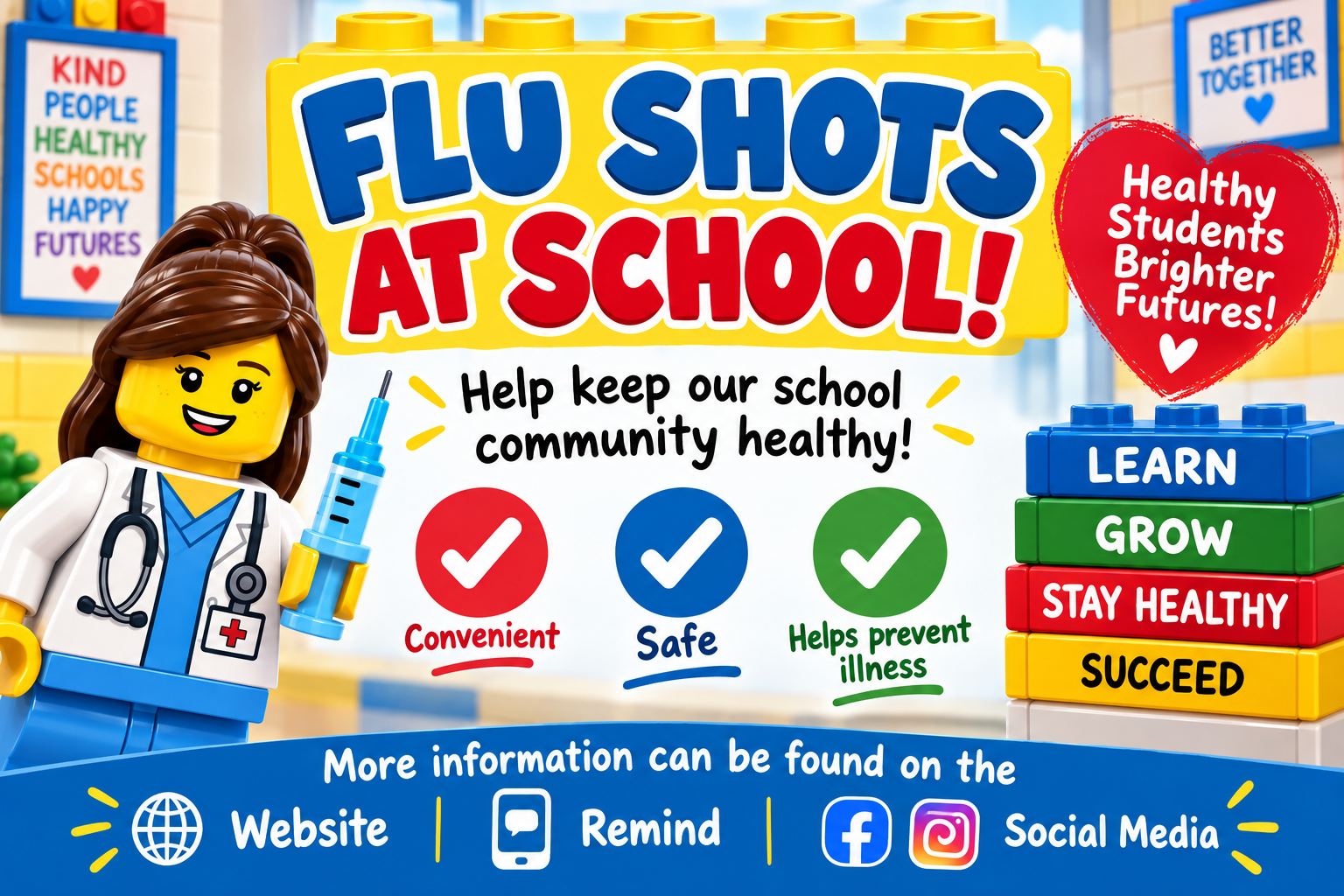 The Carroll County Health Department will be at Sharp Creek Elementary on Friday, October 2, 2026, to offer flu vaccines to students. If you want your student to receive the flu vaccine, please complete a flu consent form. Flu consent forms are linked below. You can also pick them up in the front office and find them on the school website. Please return the consent forms to the school nurse by 9/25/26.