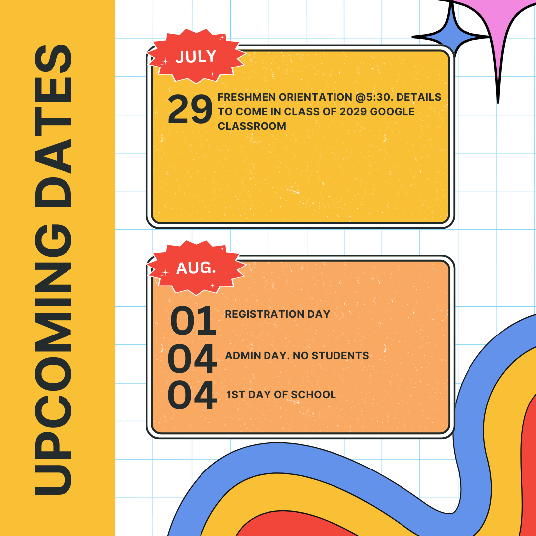 Upcoming Summer Dates