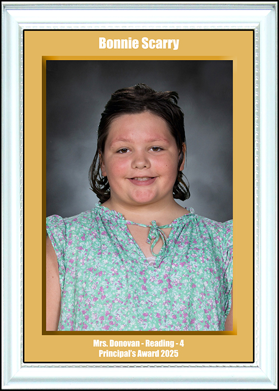 4th Grade Reading Principal's Award