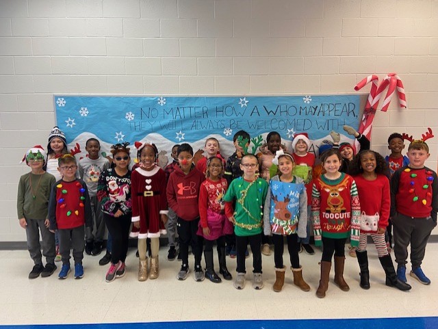 Students in Christmas Attire