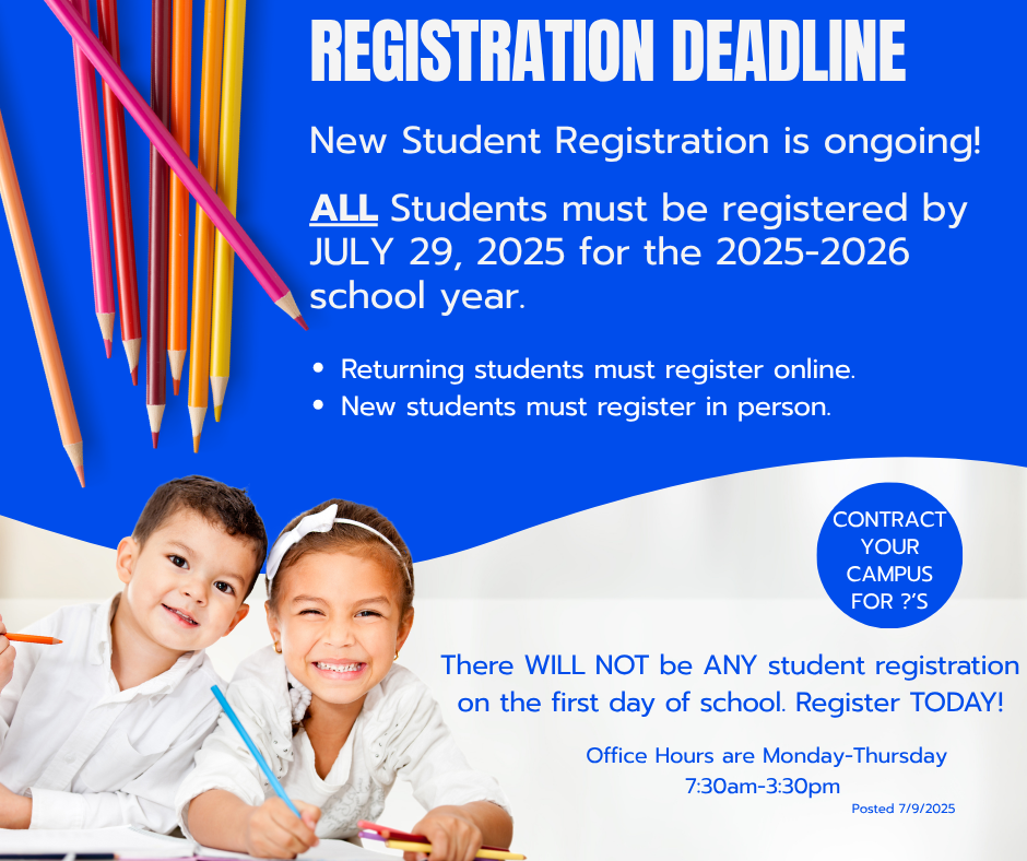 New Student Registration Deadline