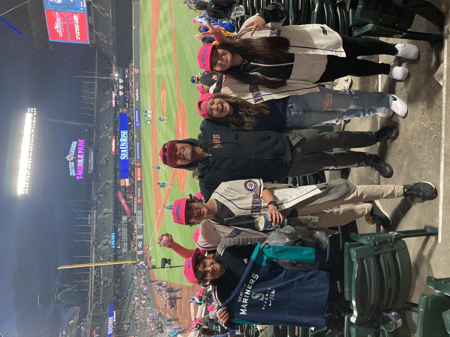 Students at a Mariners Game
