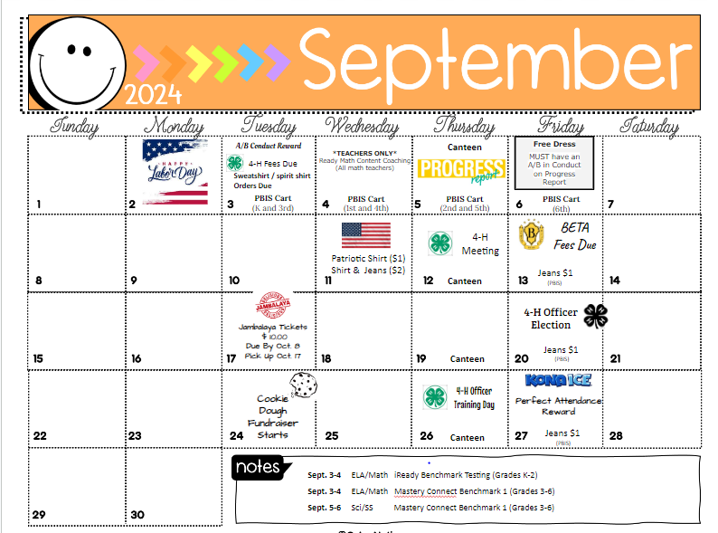 September Calendar