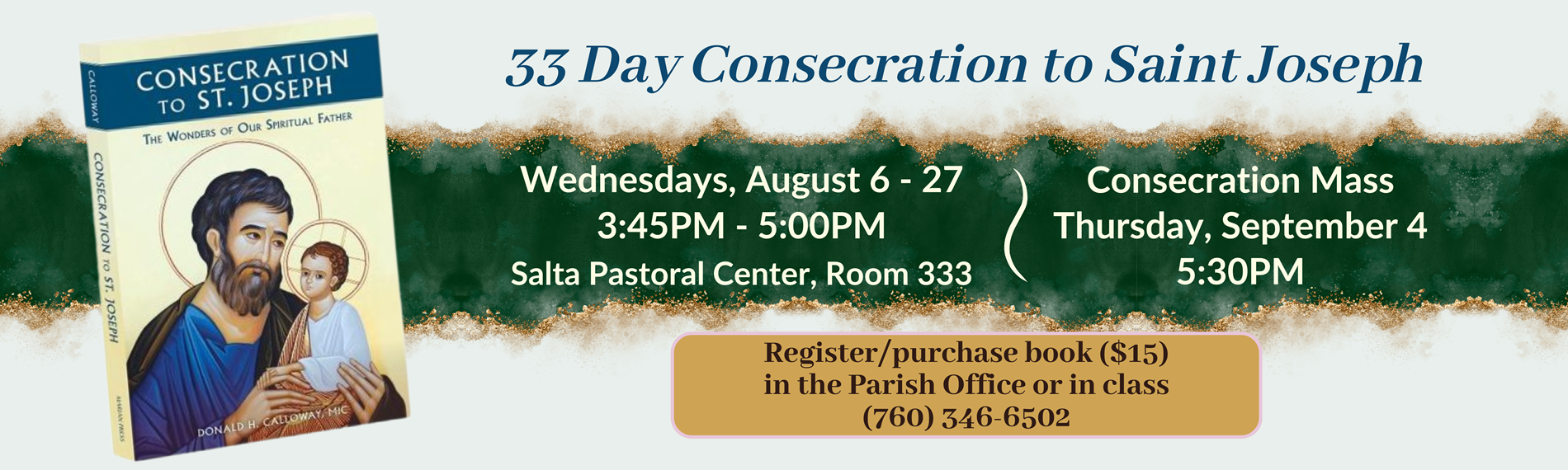 Consecration to St Joseph Wed August 2025 3:45pm | St Andrew Room