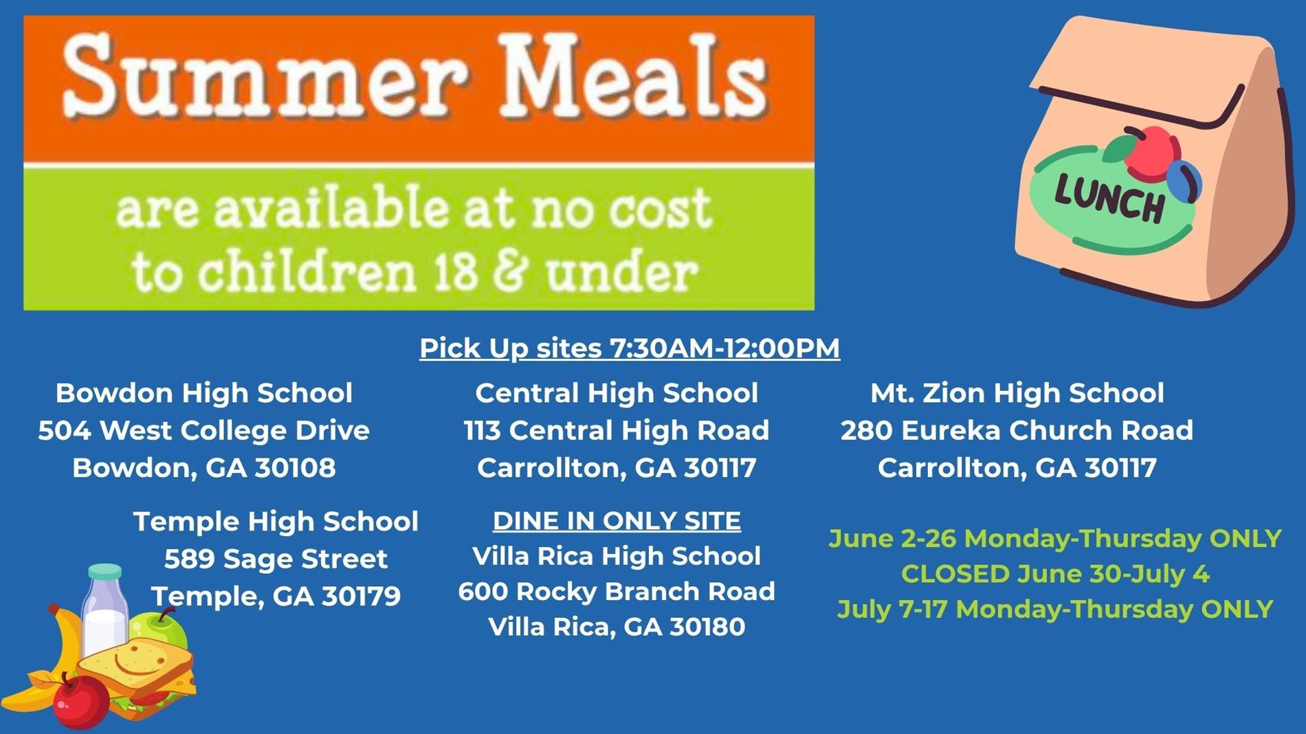 Summer Meal Pickup
