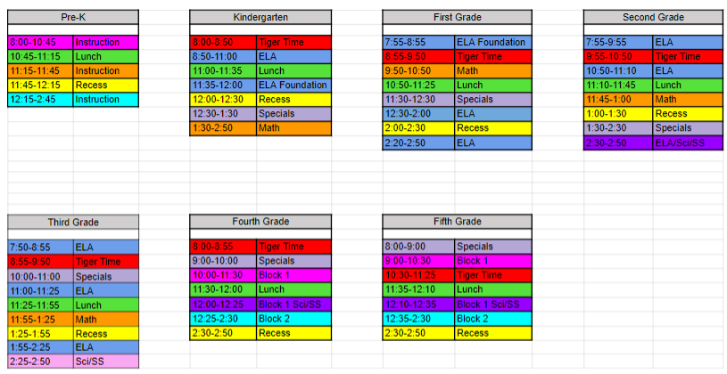 Class Schedules