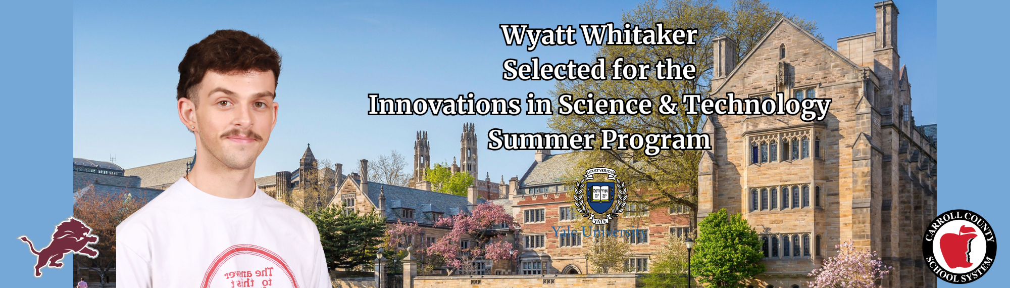 Wyatt Whitaker to attend workshop at Yale