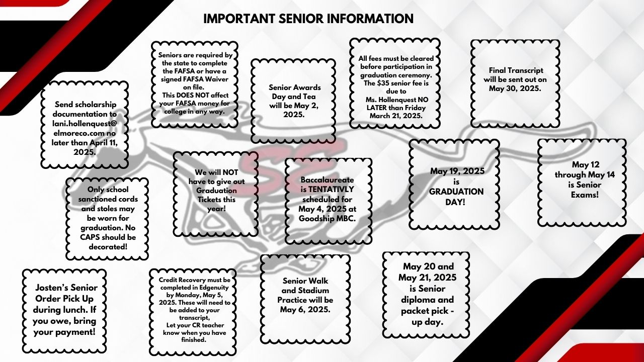 Important Senior Reminders