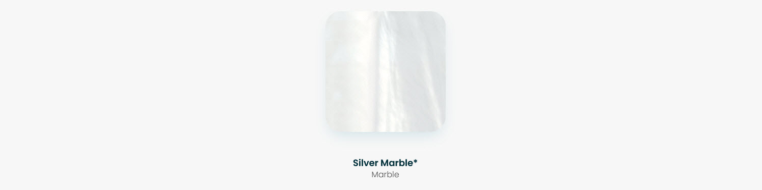 acrylic shell option - silver marble