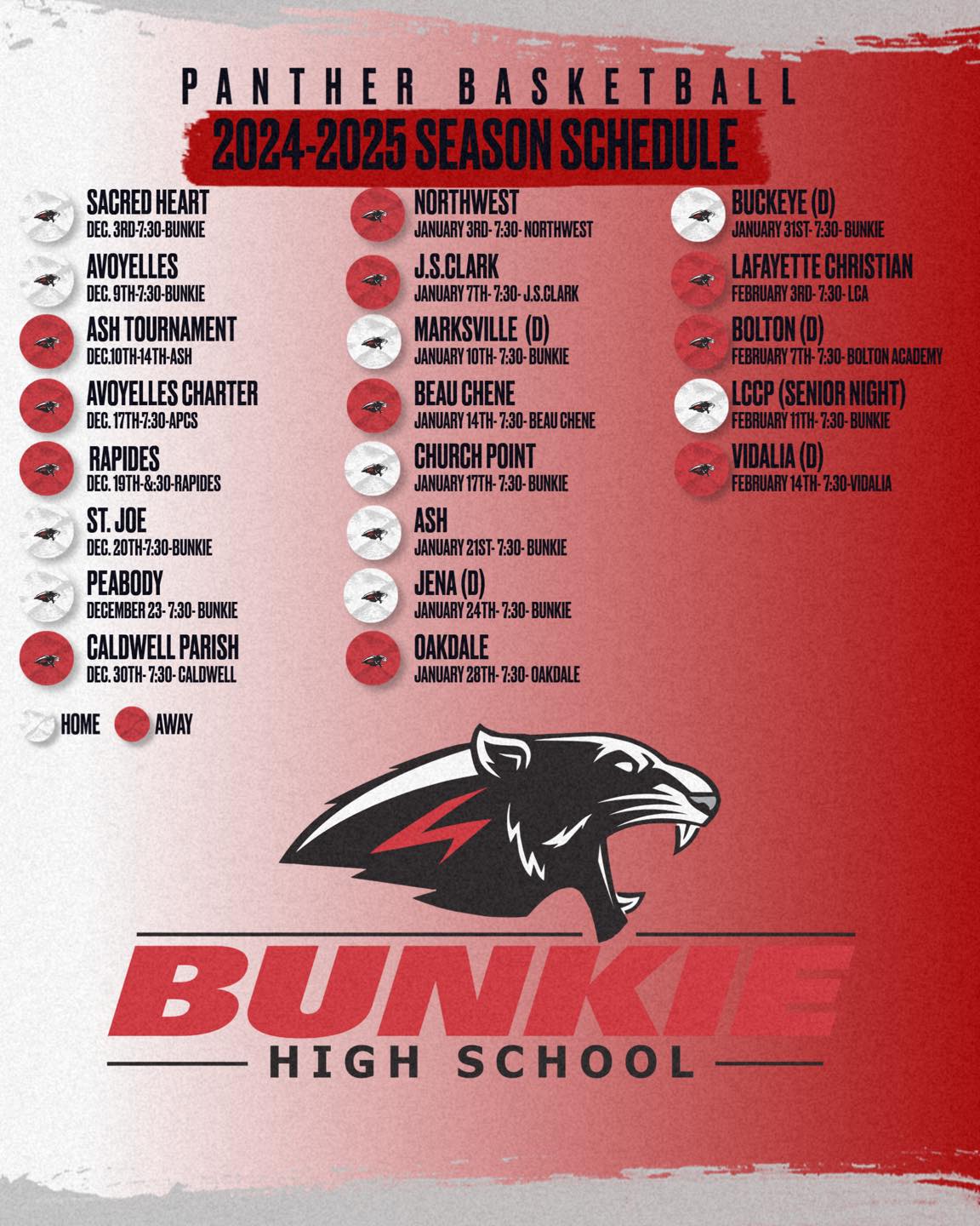 Boys Basketball Schedule