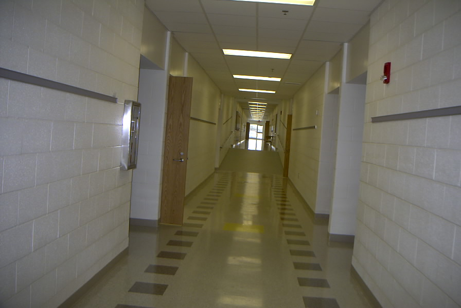 K - 3 hall view looking East