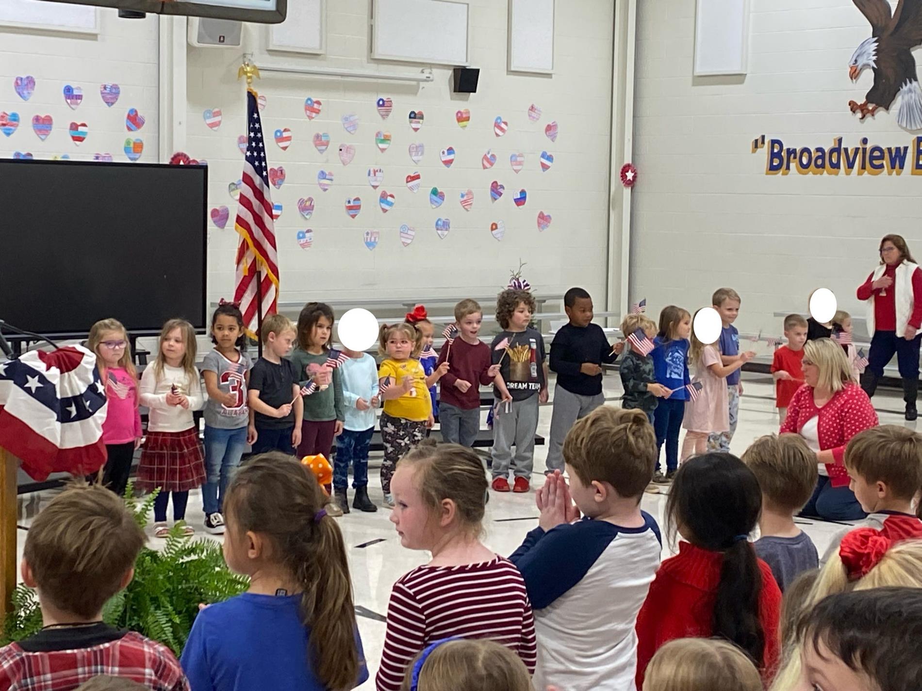 The Veterans Day program included musical presentations from all students, letters to veterans, and much more! We honored Veterans with a slide show and honored those present by branch of service. 