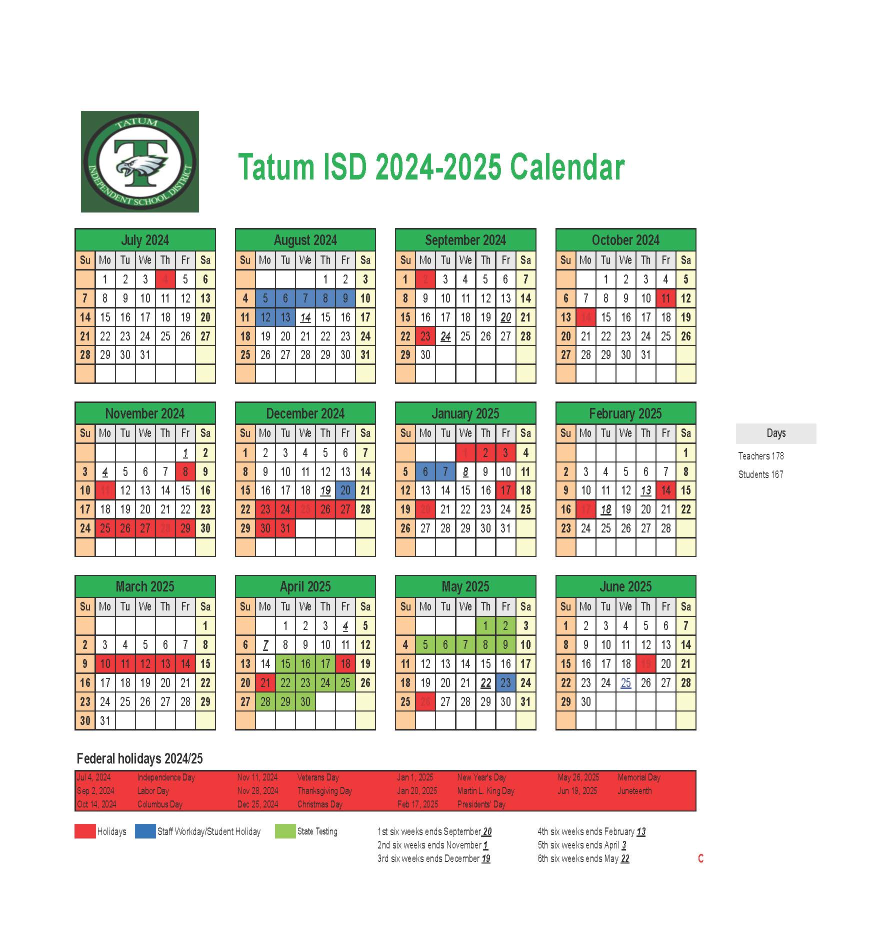 2024-2025 calendar