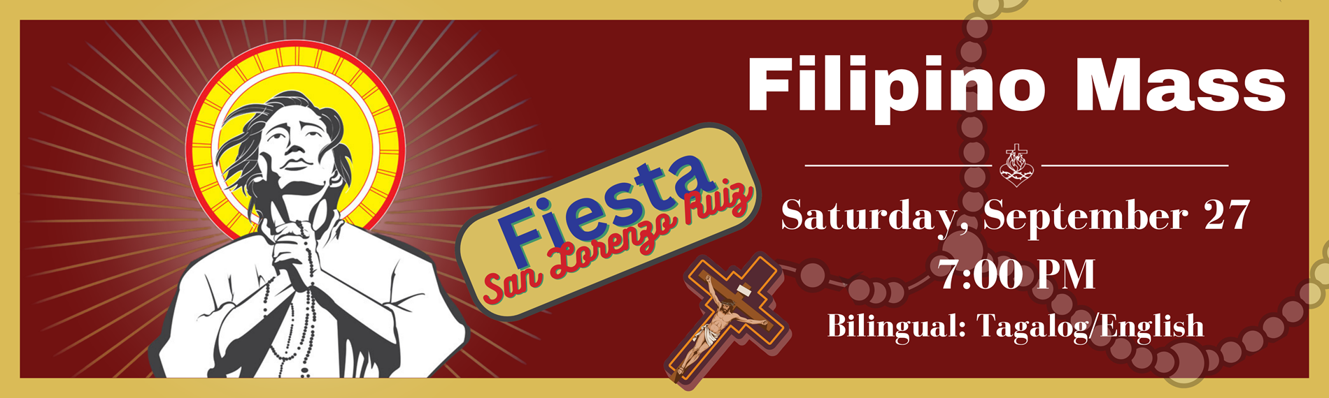 Filipino Mass Sat Sept 27 7pm