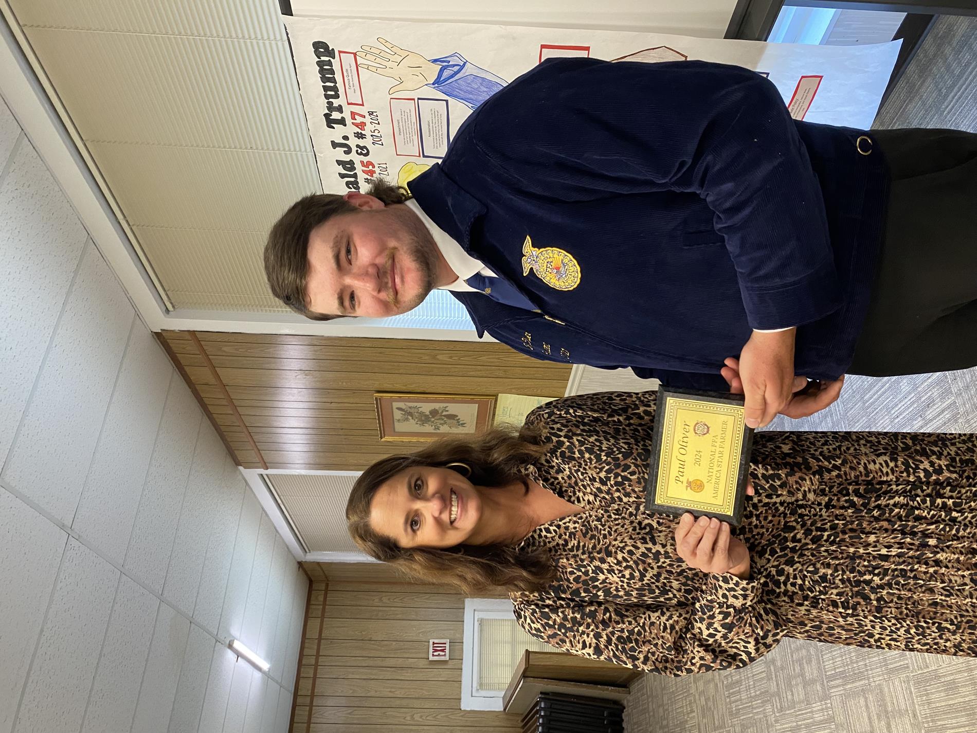 Paul Oliver honored for FFA National Star Farmer by Kristen Waters.