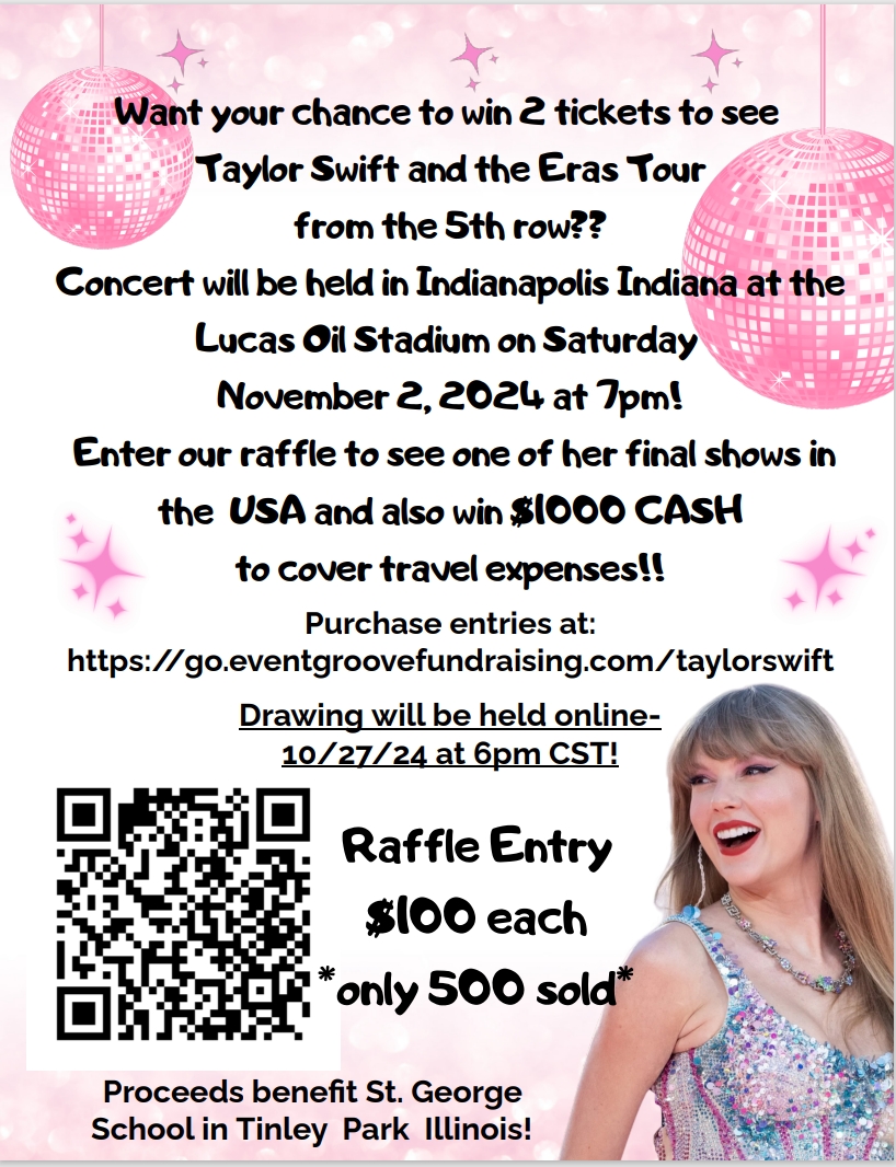 Taylor Swift raffle flyer