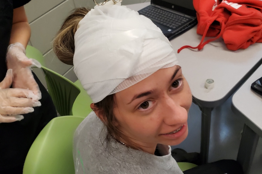 Ms. Shari Bryant's Health Sciences II explore eye, ear and head injuries