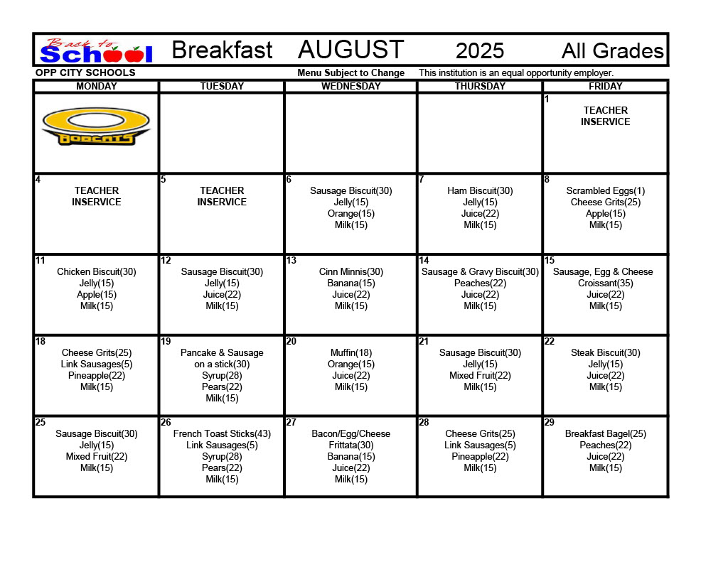 August breakfast