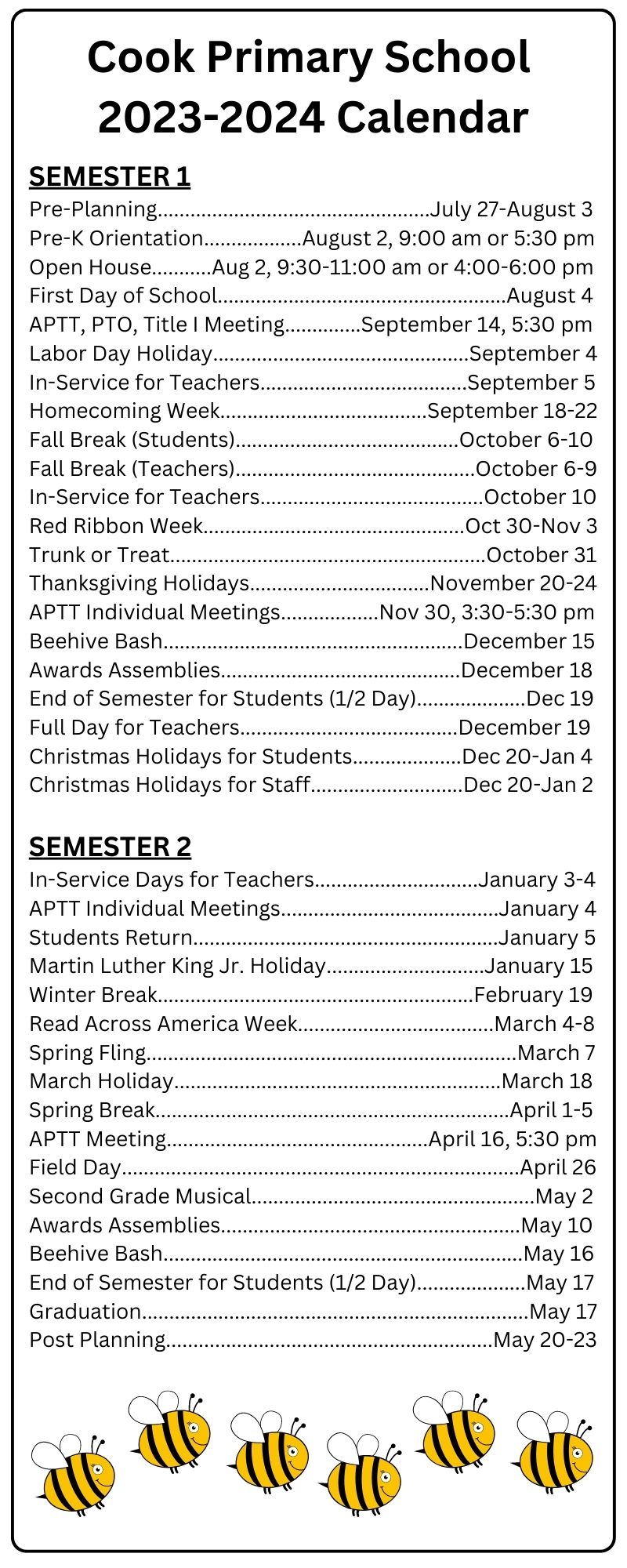 CPS Calendar