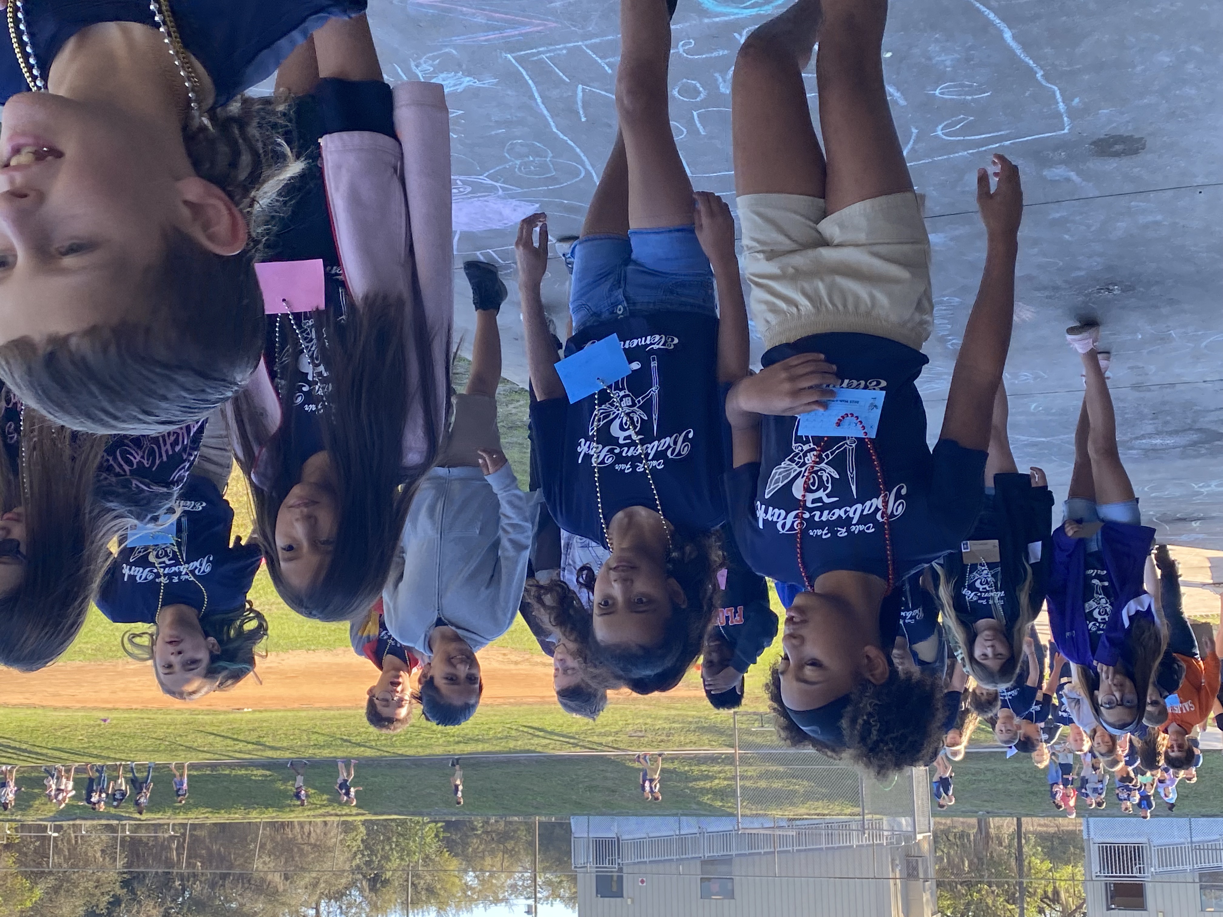 3rd, 4th, and 5th grade students walking 