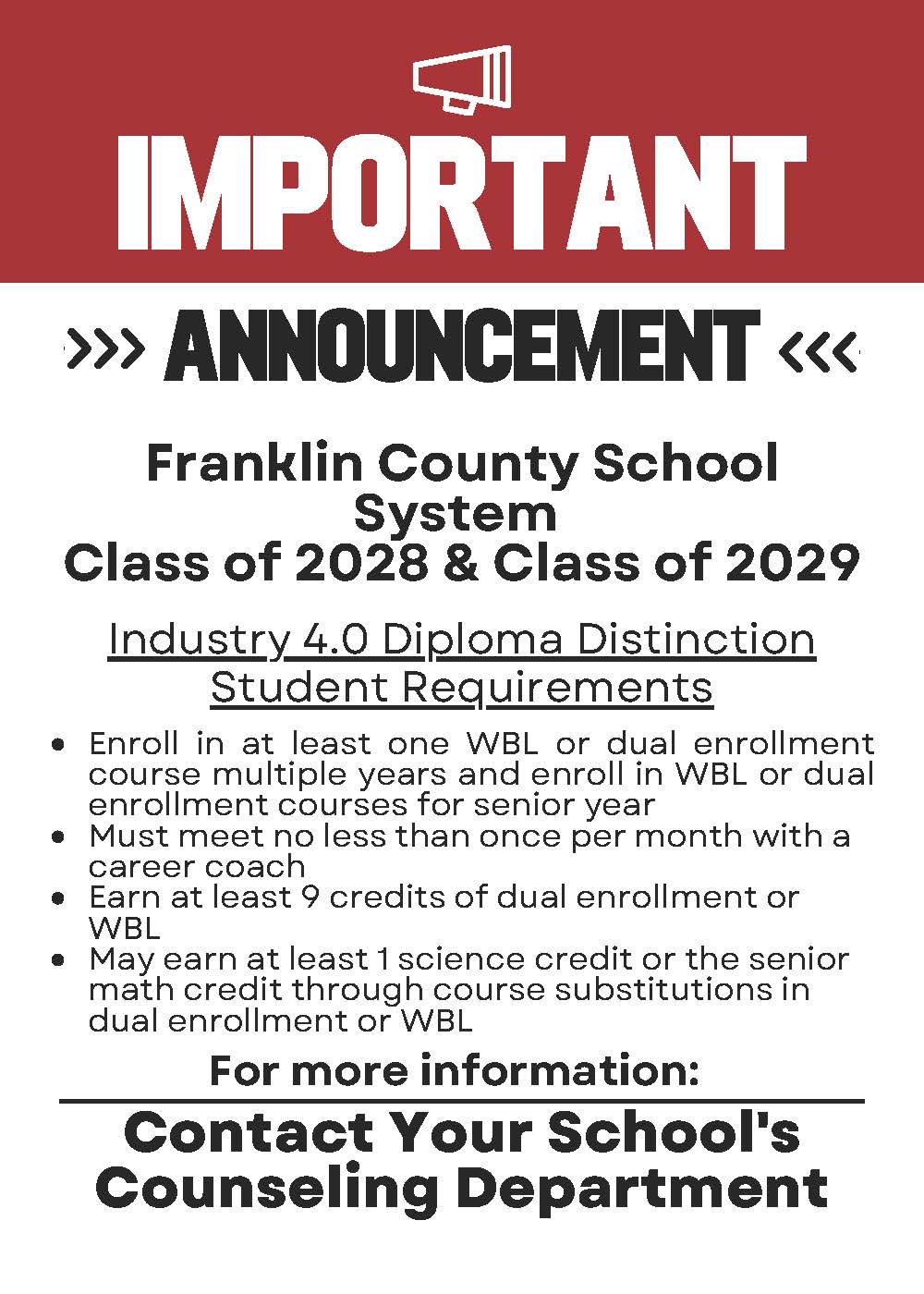 Important Announcement Flyer