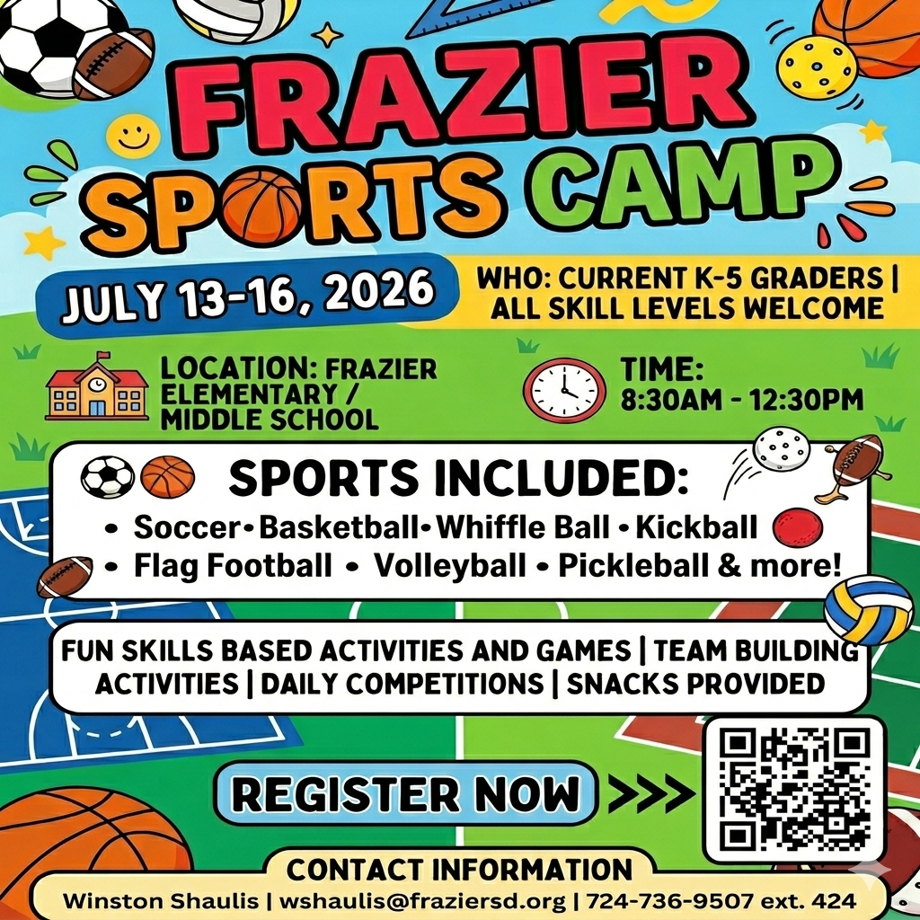 2026 Frazier Sports Camp flyer
