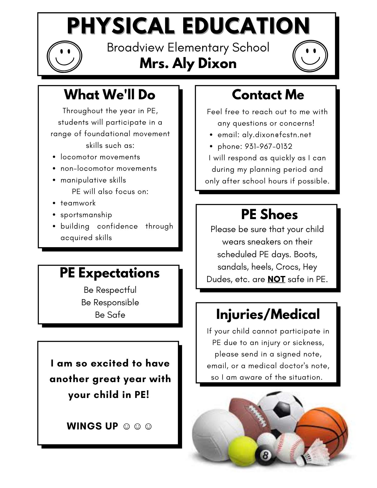 P.E. with Mrs. Dixon