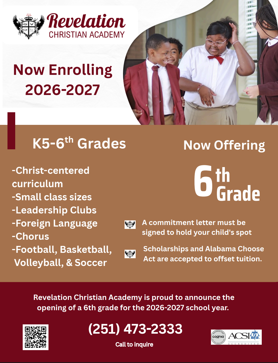 6th Grade Registration Flyer
