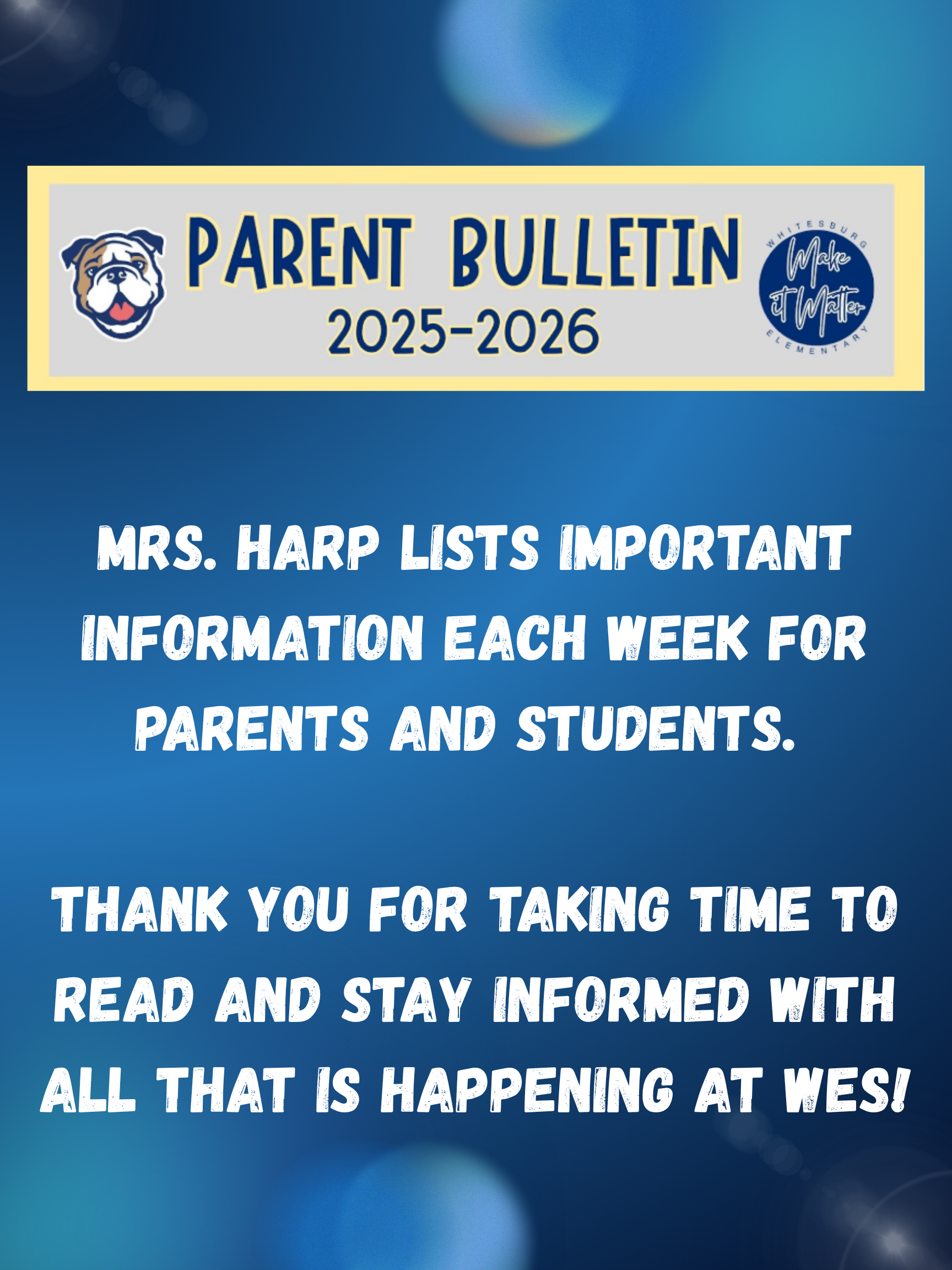 Weekly Parent Bulletin