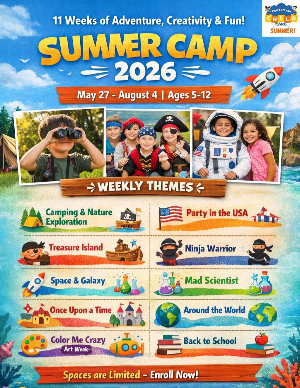 Cumberland Child Care Summer Camp Flyer Cumberland Child Care Summer Camp Flyer