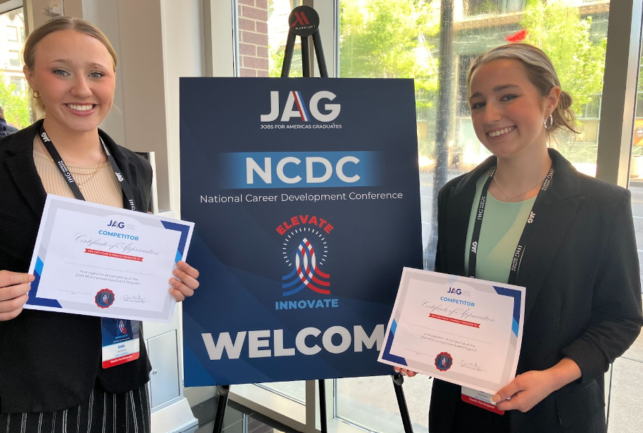 Photo of Kristin Clark and Ava Moore at the 2024 JAG NCDC