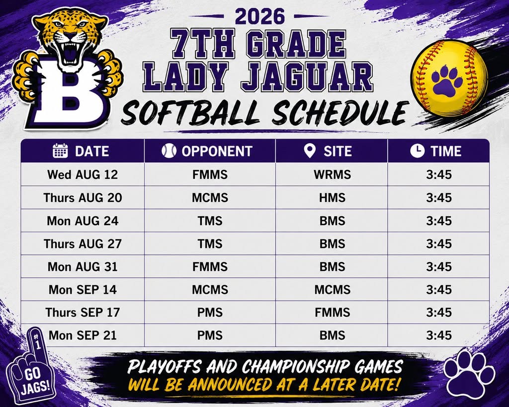 Softball Schedule 