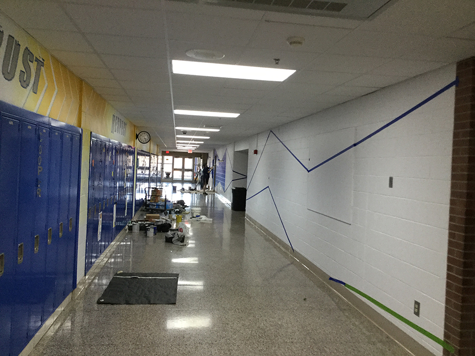 look down the hall as it is transforming