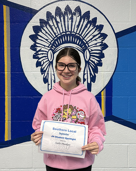 Sadie Plunkett, September Middle School Spotlight