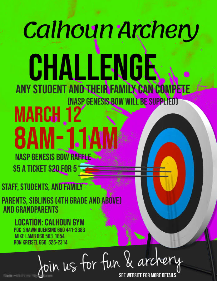 archery tournament flyer