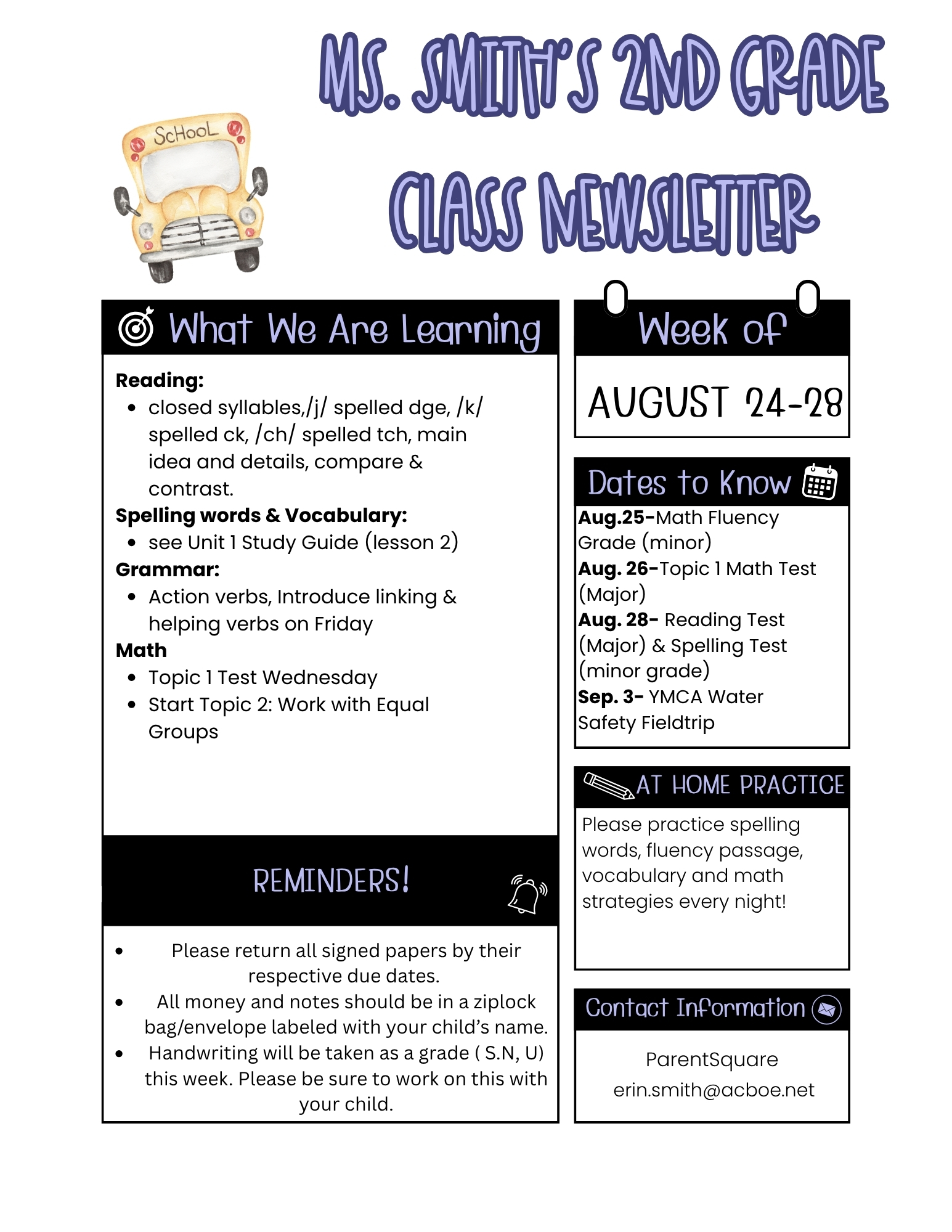 8/24 Newsletter