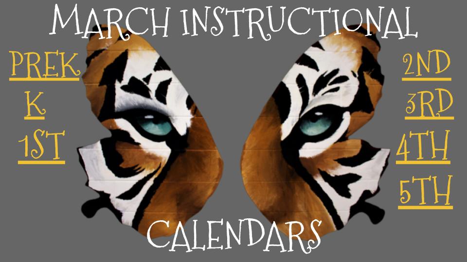 March Instructional Calendars