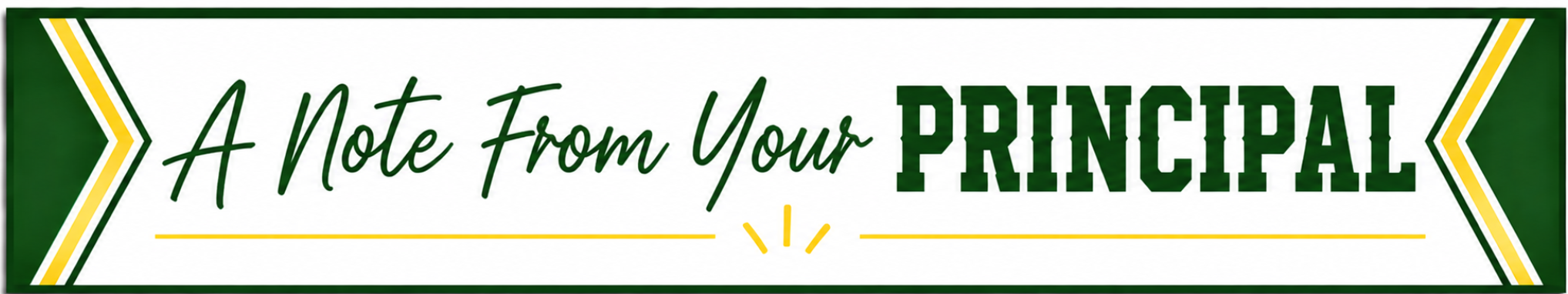 Banner reading "A Note From Your Principal"