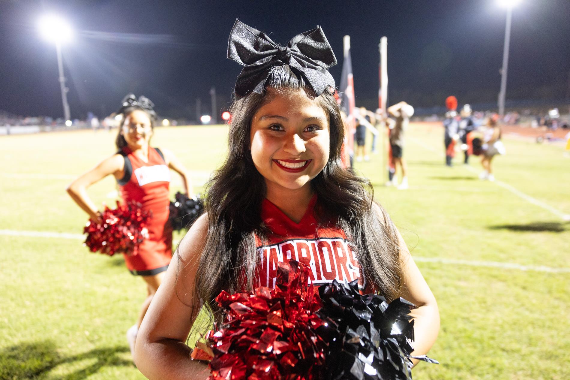 Ingram Tom Moore cheerleaders at Comfort High School