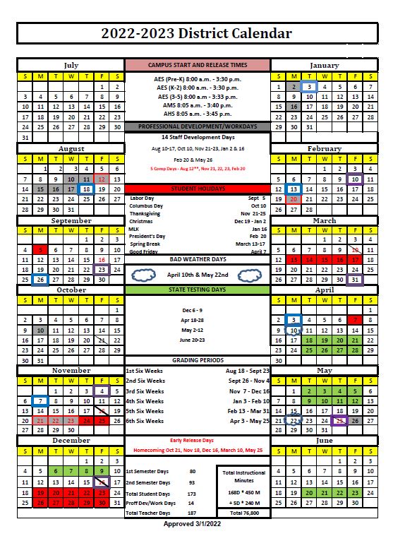 22-23 Calendar
